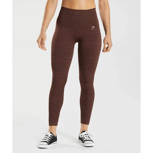 Gymshark Adapt Marl Seamless Leggings Brown - Size Medium - EUC - Picture 6 of 6